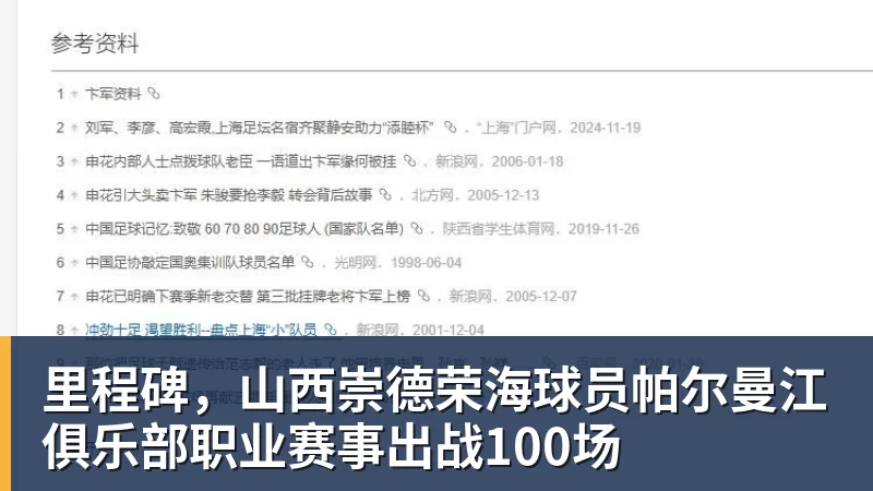 华体会体育里程碑，山西崇德荣海球员帕尔曼江俱乐部职业赛事出战100场